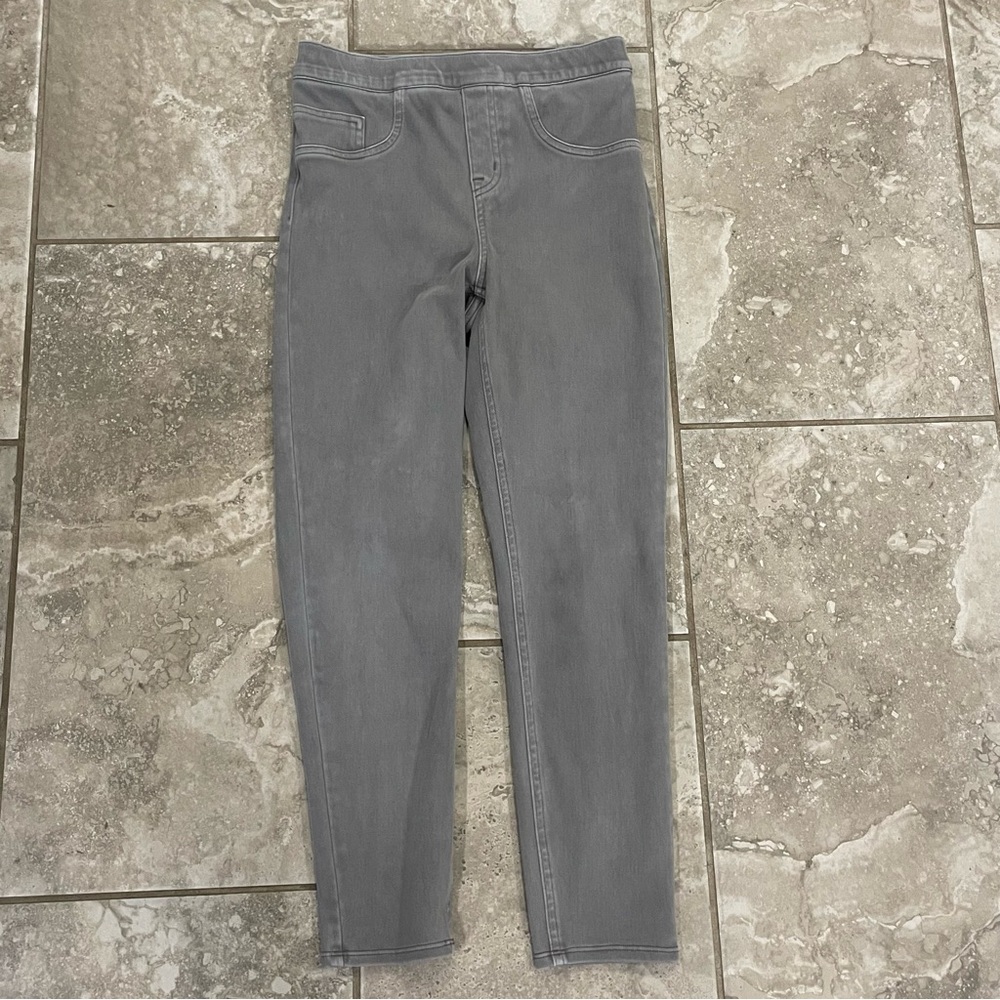 Spanx Jean-ish Ankle‎ Leggings Petite Gray sz Small